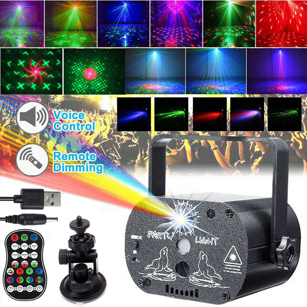 LED 120Pattern DJ Projector RGB Stage Lighting Party KTV DJ Disco Lights Club