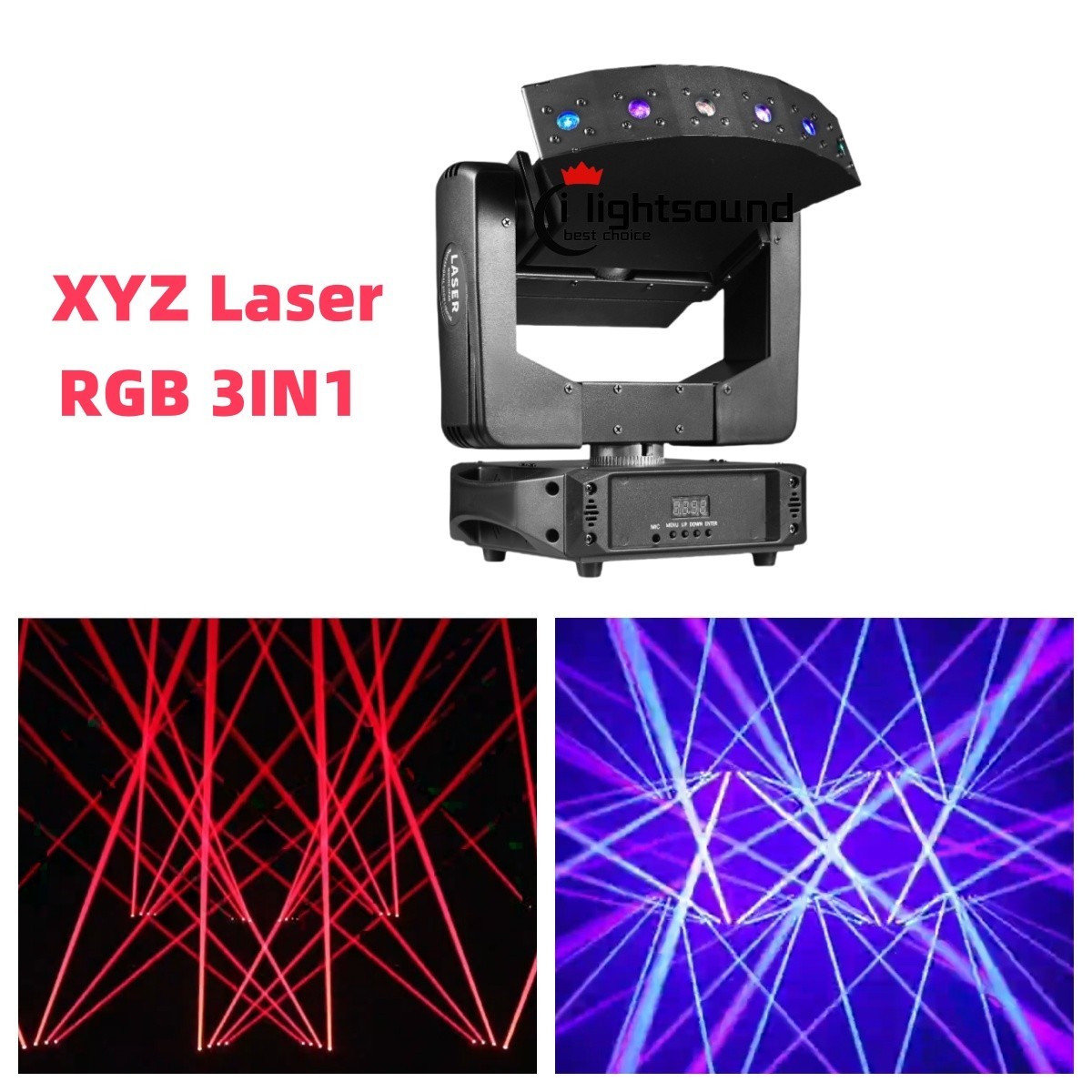 500MW RGB Moving Head Laser Fan Infinite Rotation Animation DJ Disco Stage Light