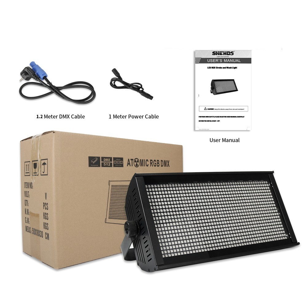 SHEHDS 200W RGB LED Wall Wash Light Strobe Stage Light DMX Party Light DJ Show
