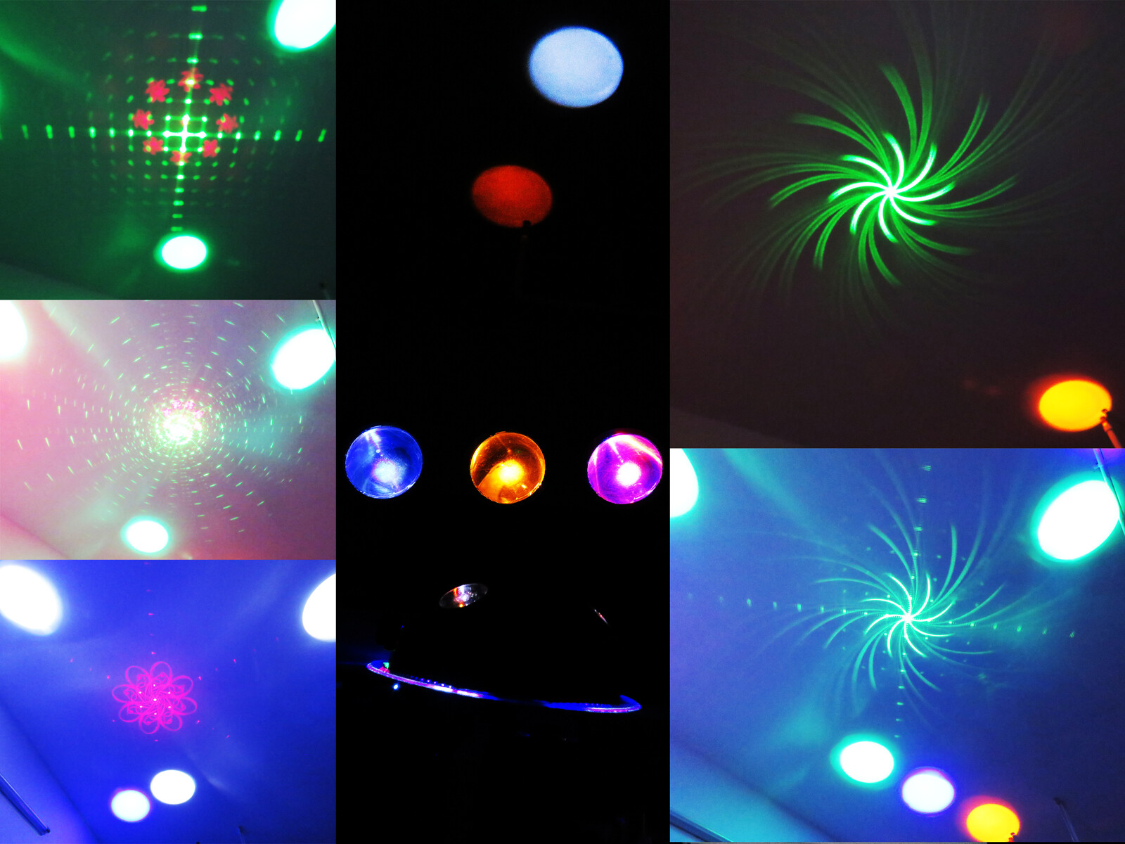 Laser Projector LED Lighting 48 Patterns Gobos, Music Activated KTV Light System