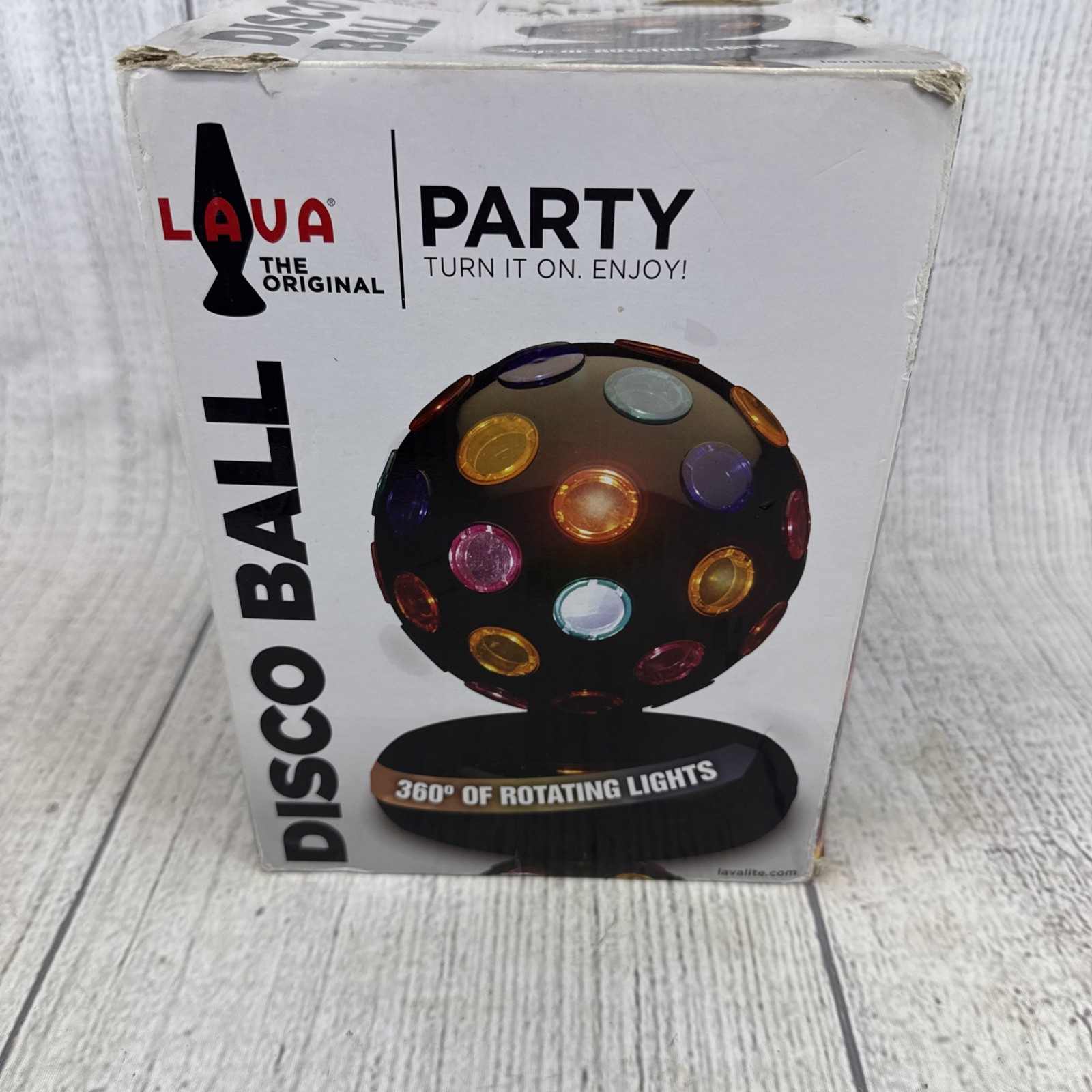 Vintage Rotating Disco Ball Multi-color Party Light, Tested & Working Orig Box