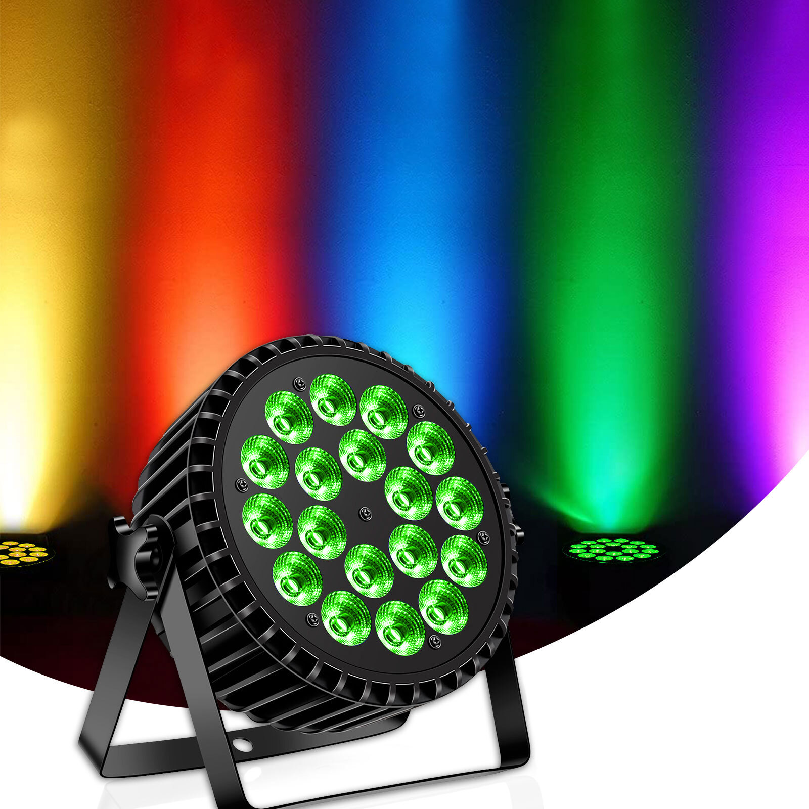 4X 200W DMX RGBW 18 LED Par Stage Lights Party Disco Show Lighting Color Change