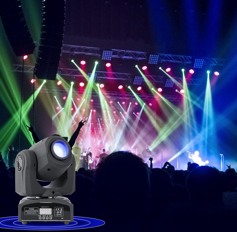 Luces DJ LED móviles 25W DMX con 8 colores y gobos, set de 2 para eventos, Nuevo