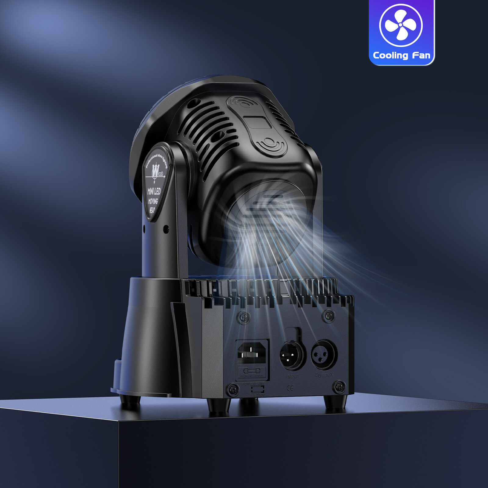 105W 7 LED Moving Head Light Stage Lighting Beam Wash RGBW DJ Disco Party Remote
