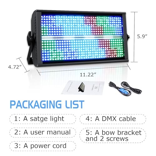 Stage Light Bar LED 200W DJ Strobe Light 768 LEDs RGBW DJ Lights with 46 Zones