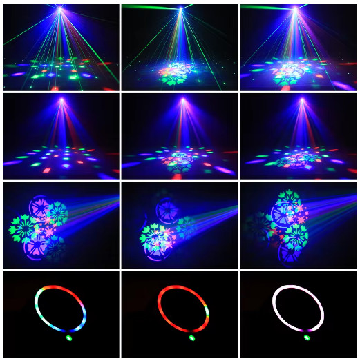 U’King Mini 30W Beam Pattern Moving Head Light RGB DMX Sound Activated