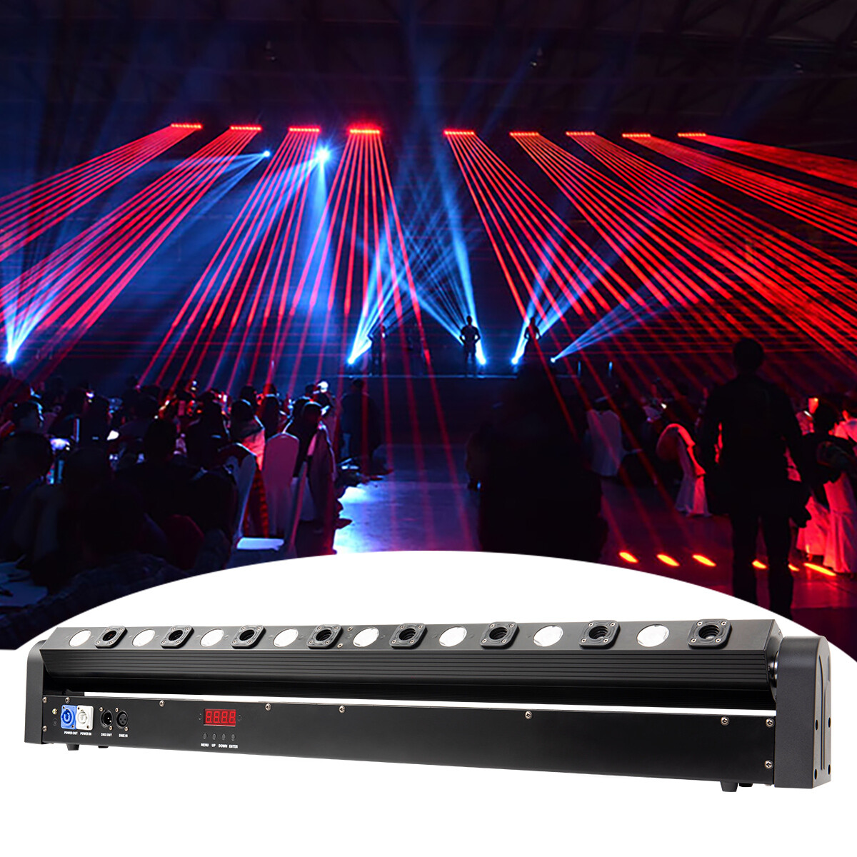 8+8 LED Beam Laser Moving Head Light DMX Stage Light for Bar dj Club Disco Party