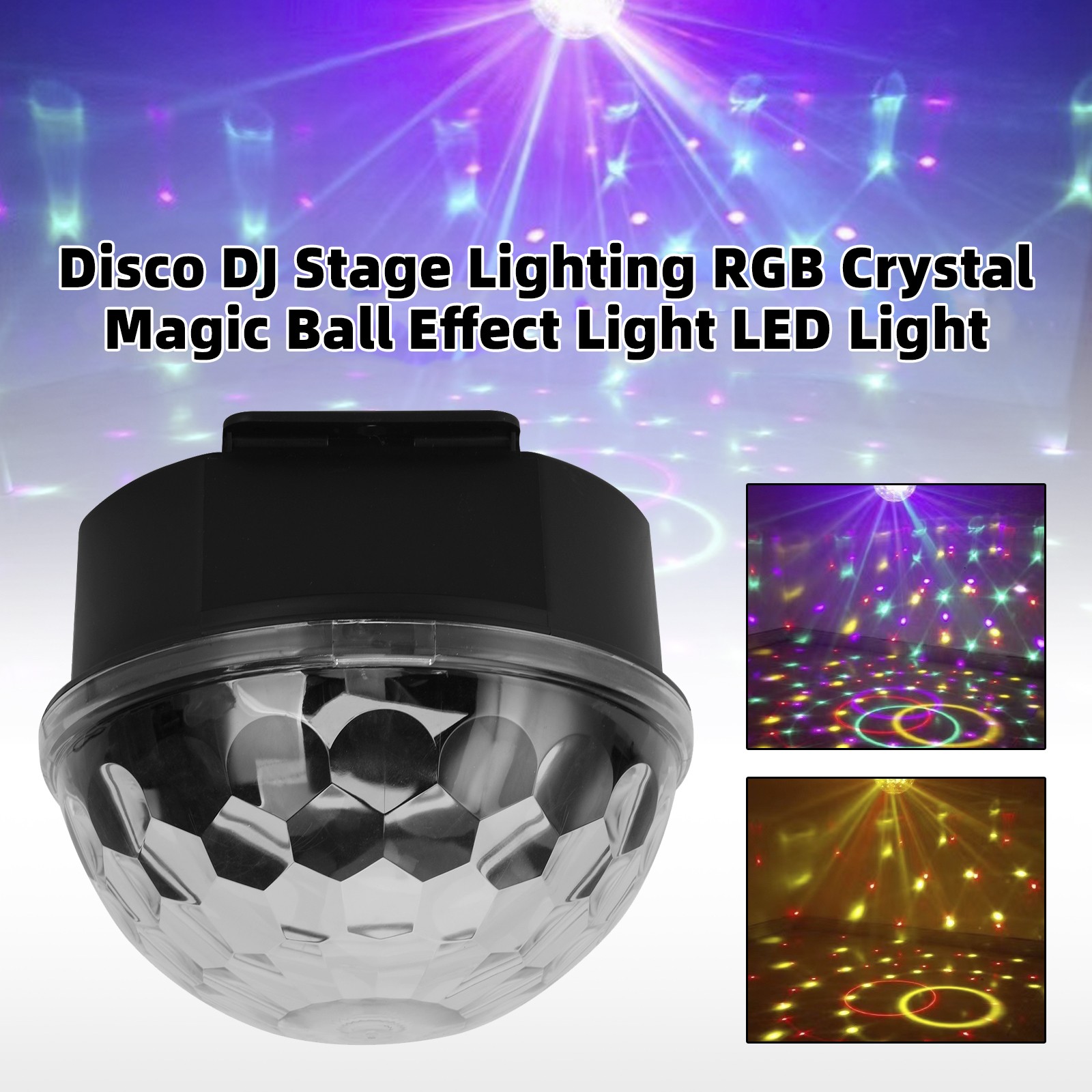Disco DJ Stage Lighting RGB Crystal Magic Ball Effect Light DMX LED Light US