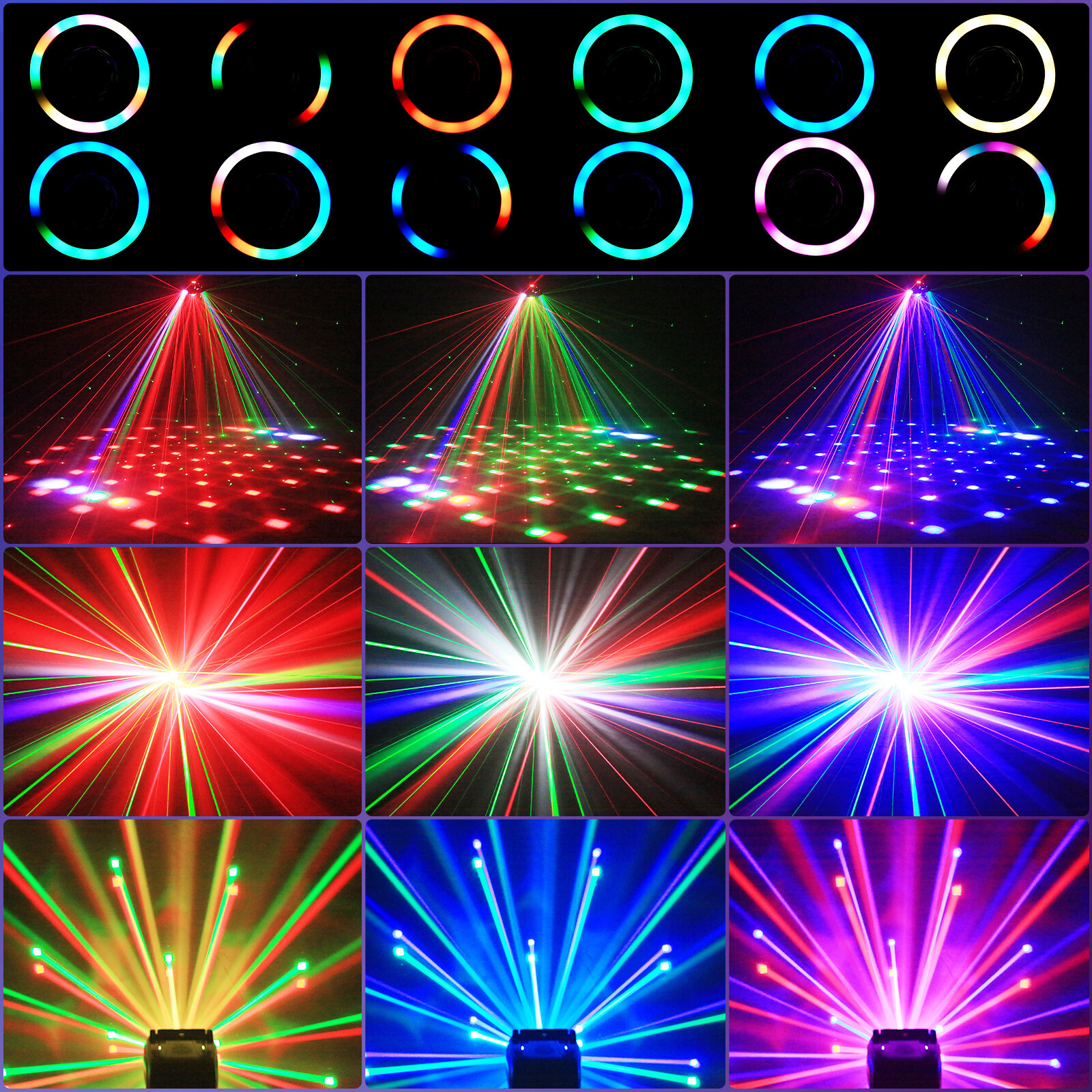 105W Two-armed Stage Light Moving Head Light RGBW 4-IN-1 Lighting Effect Remote