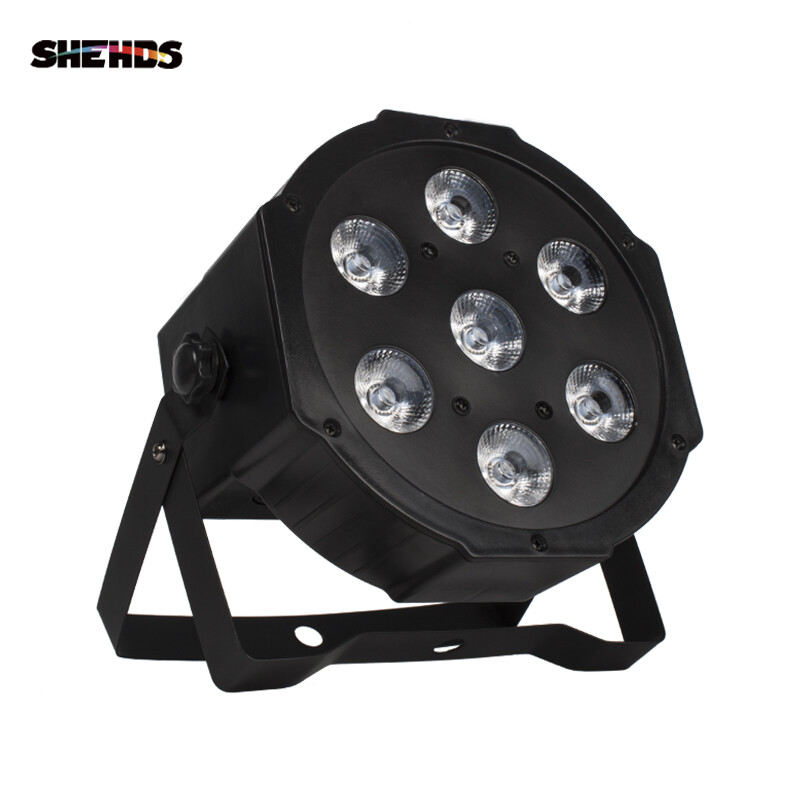 8PCS SHEHDS 7x18w LED Stage Light RGBWAUV Wash Par Bar Disco DJ Lighting