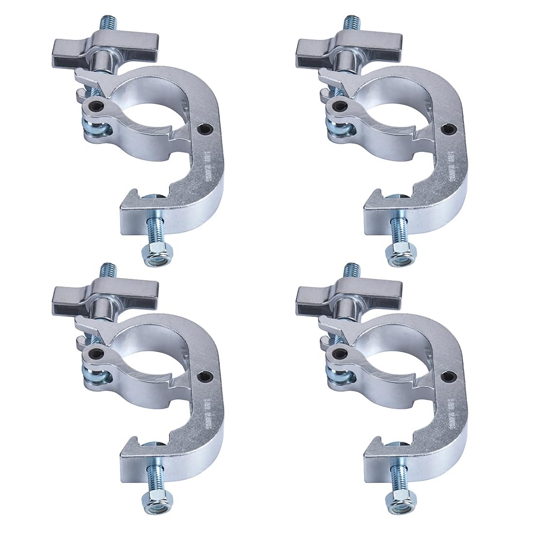 .Pack of 4 .Silver Heavy Duty Truss Clamp.330 lb Aluminum Alloy Stage Light C…