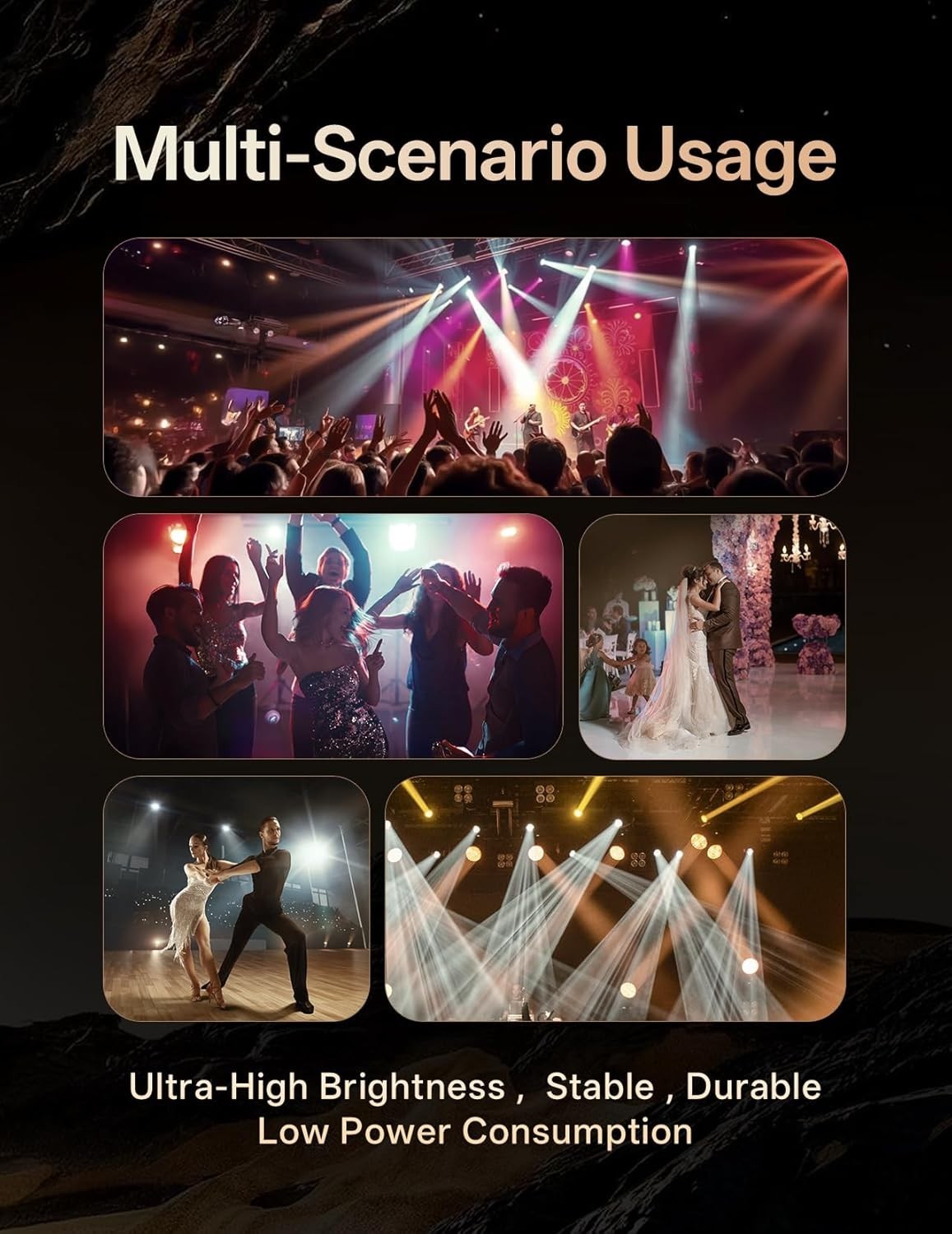 Wireless Rechargeable Stage Lights, 5200mAh Par Lights, 40W RGBW+UV Uplight, …