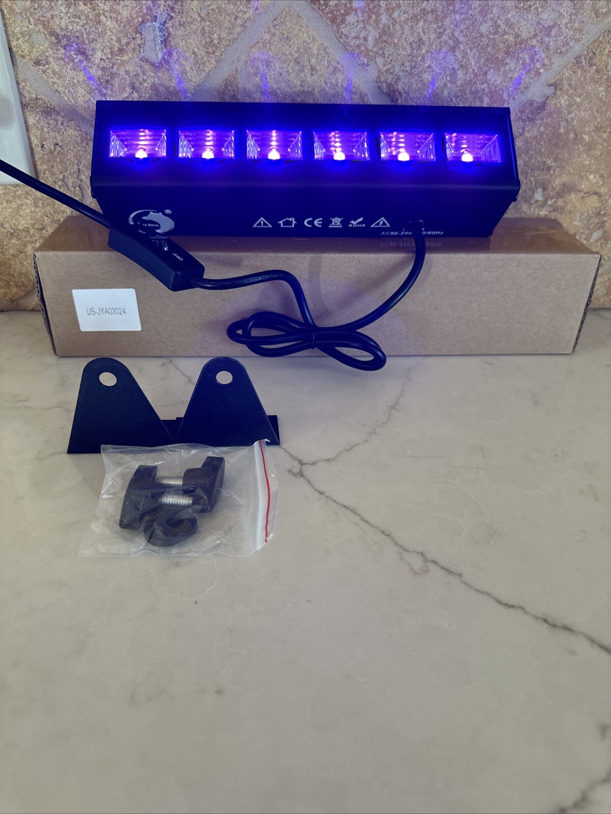 U’KING UV 6 LEDs Black Light Wall Wash Light Stage Effect Lighting 10”