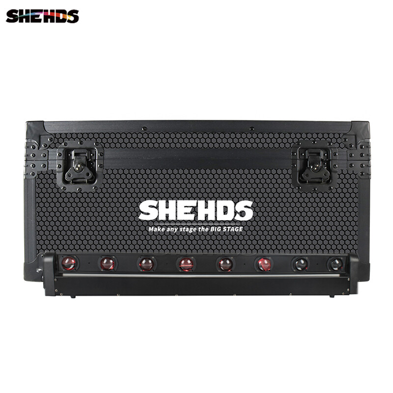 SHEHDS 2in1 Flightcase With silent wheel of LED Beam 8x12W RGBW Lighting
