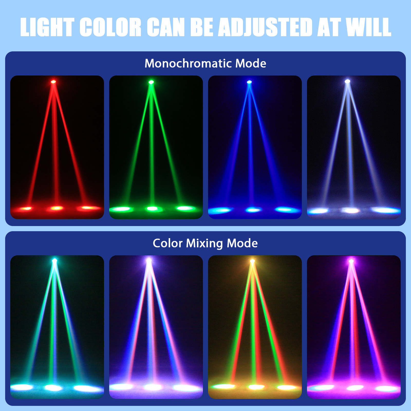 8pcs 120W Moving Head Stage Light 4-in-1 RGBW LED Laser Beam DJ Disco DMX Spot