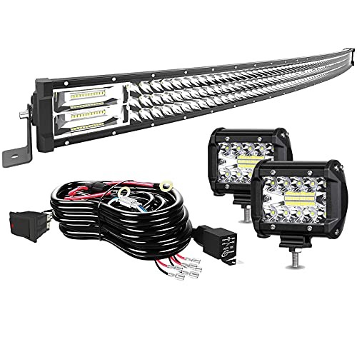 LED Light Bar 40/42 Inch 576W Curved Triple Row Flood Spot Combo 40/42 inch