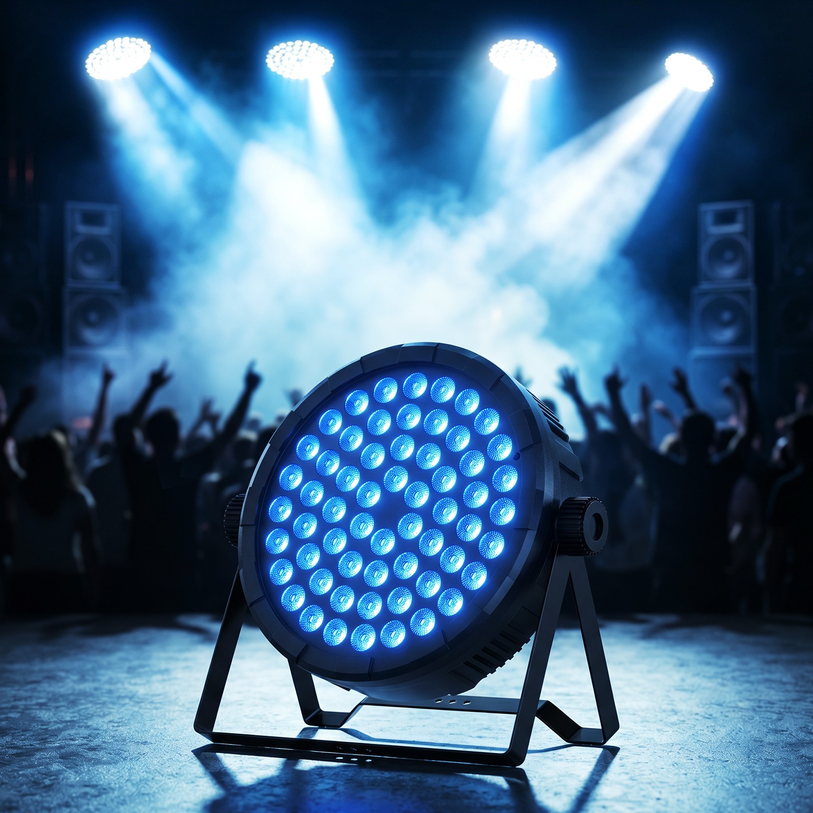 10X Rechargeable 60LED RGB Stage Lighting PAR Light DMX512 Beam Party DJ Disco