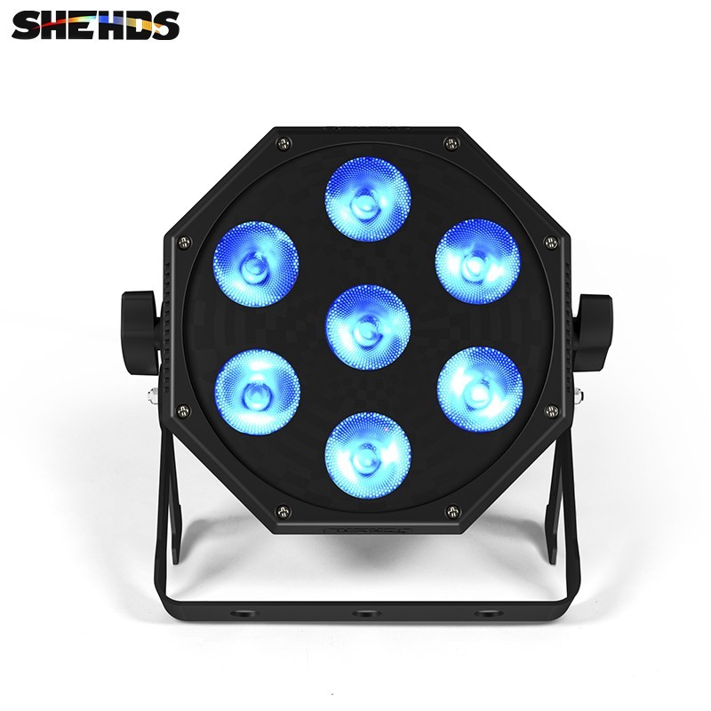 7x12W LED RGBLAC Beam GlamoPar Light Par Stage Lighting DMX DJ Bar Club Party