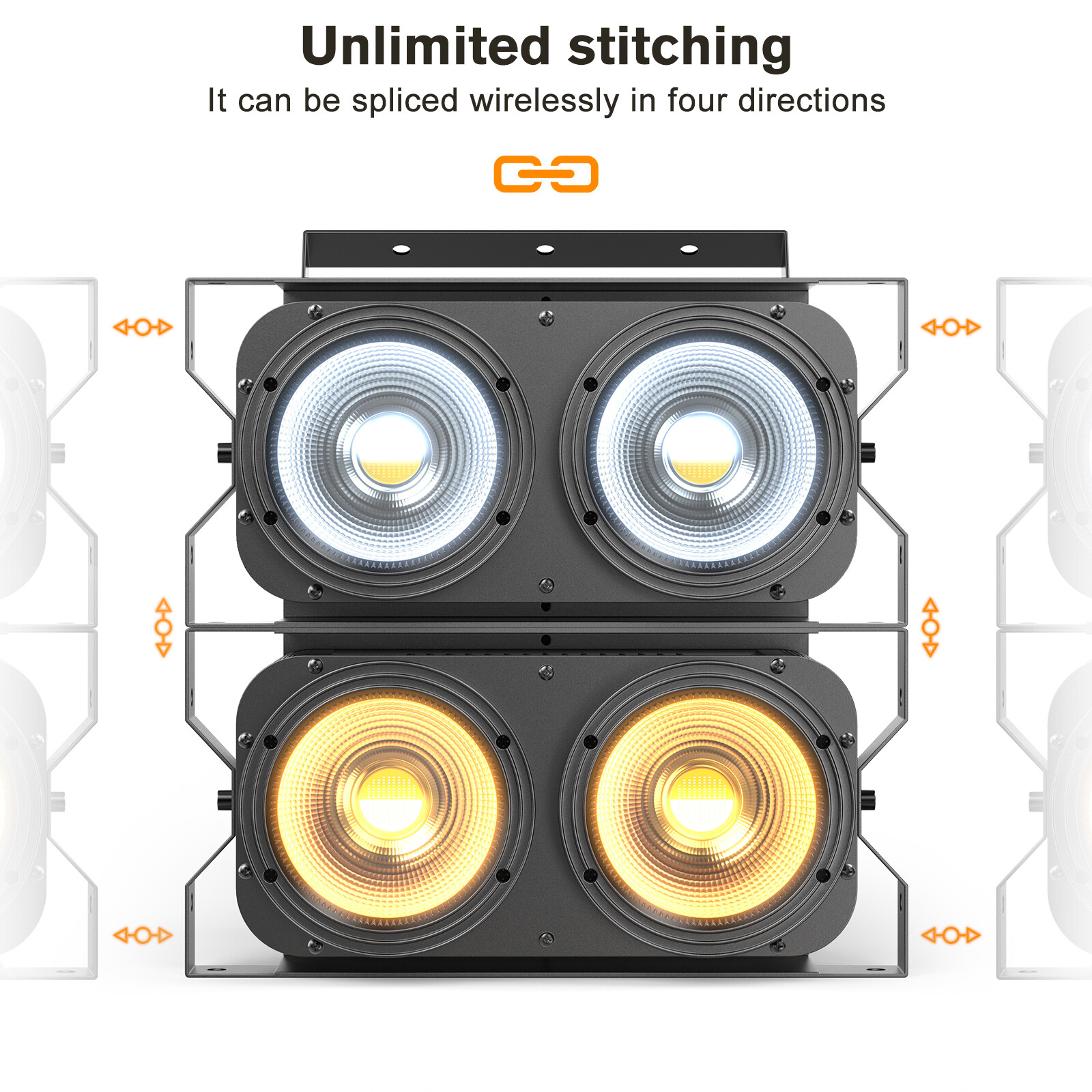 200W COB LED Par Light DMX Stage DJ Par Can Light Audience Blinder Spot Light US