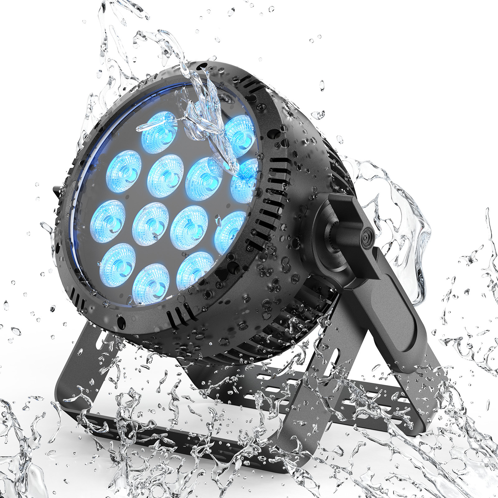 UKING 6x 280W RGBW Waterproof Par Light DMX Outdoor Stage Wash Lighting for Xmas
