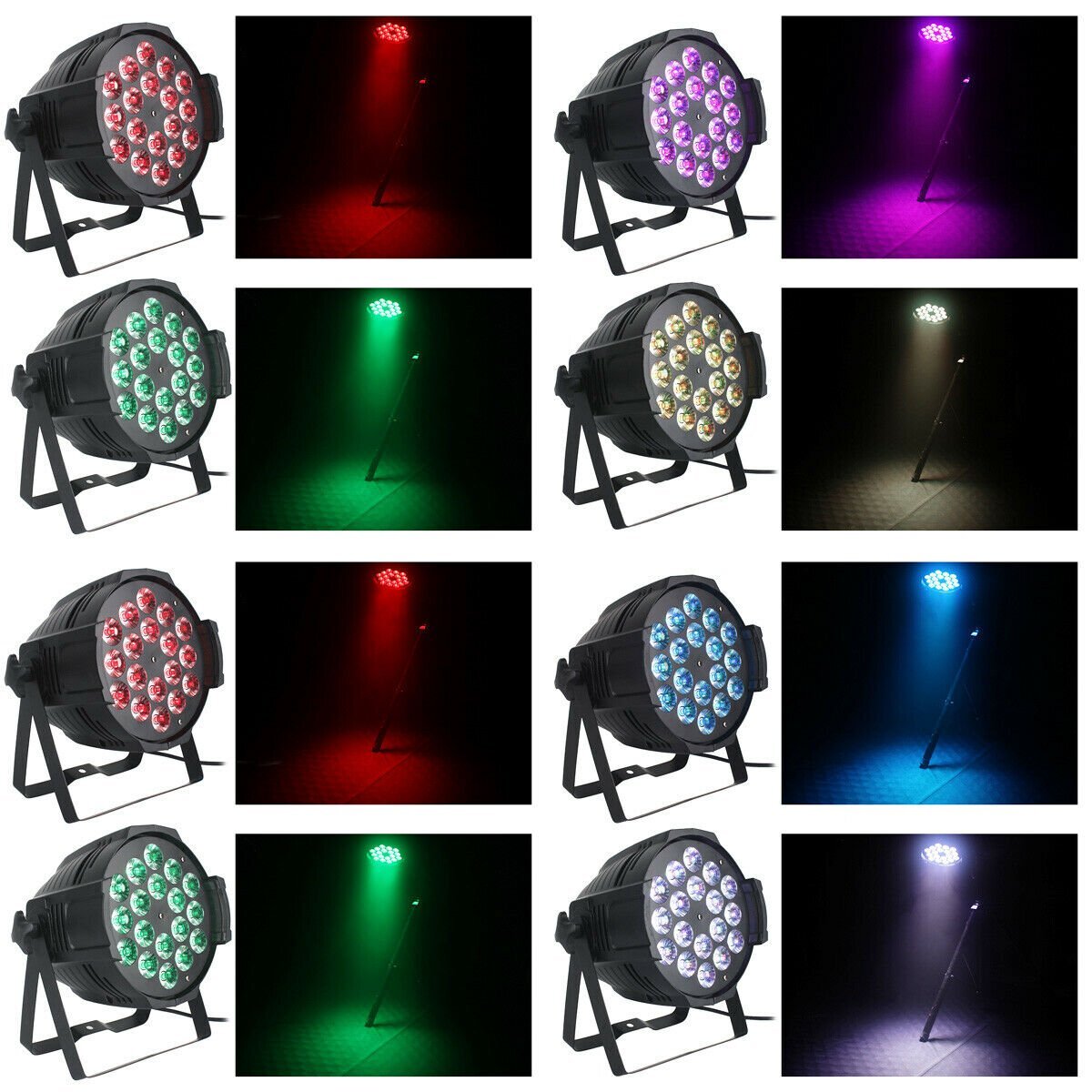 10PCS Par Stage Light 270W RGBW 18 LED Strobe Beam DMX512 DJ Disco Party Show