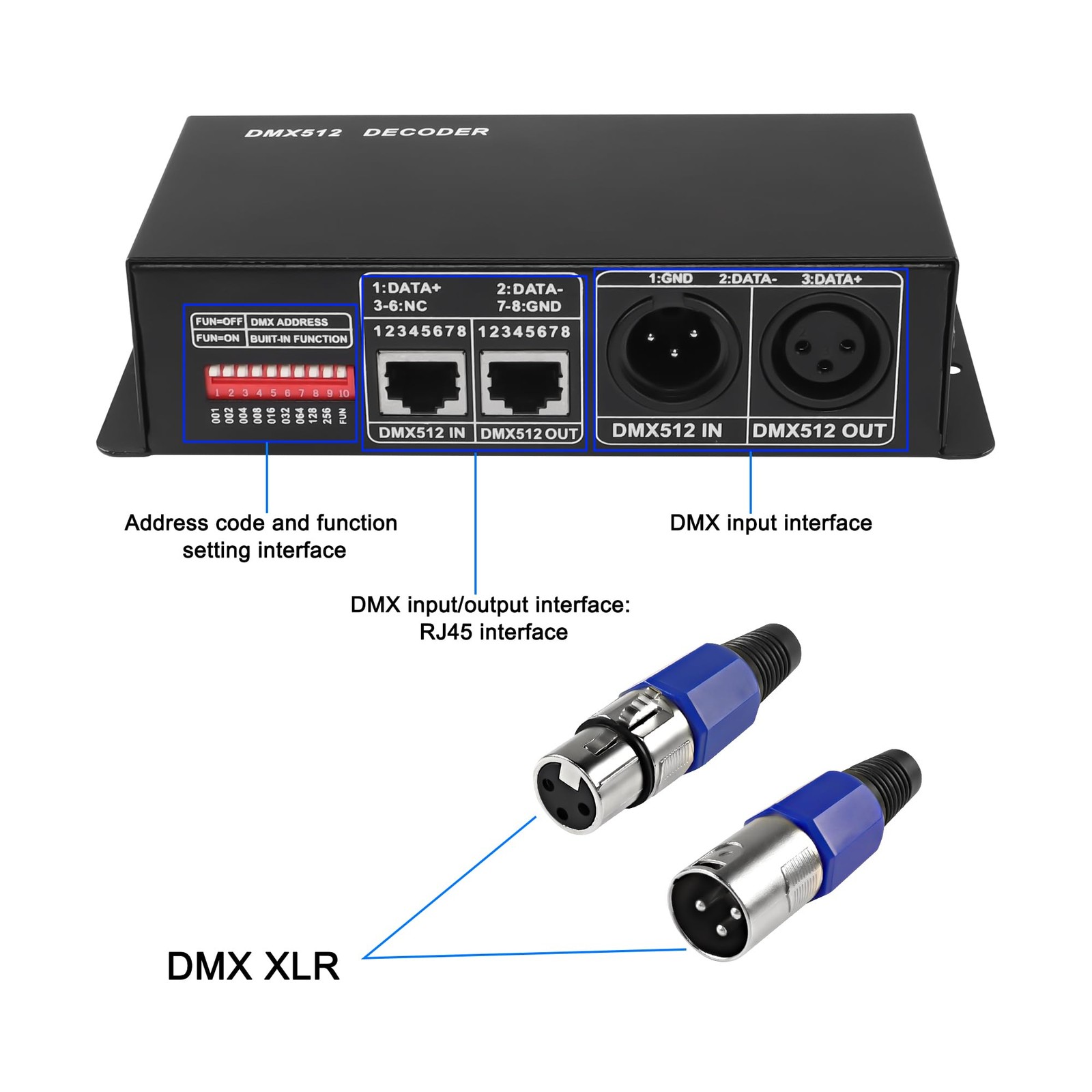 4 Channel DMX512 Decoder LED Dimming Controller Driver,DMX PWM Constant Volta…