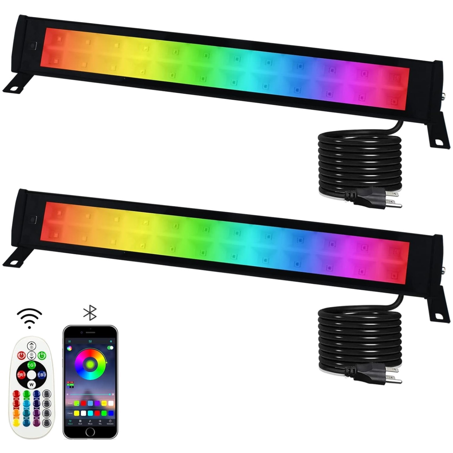 2 Pack 50W RGB Stage Light Bar – Multi-Color