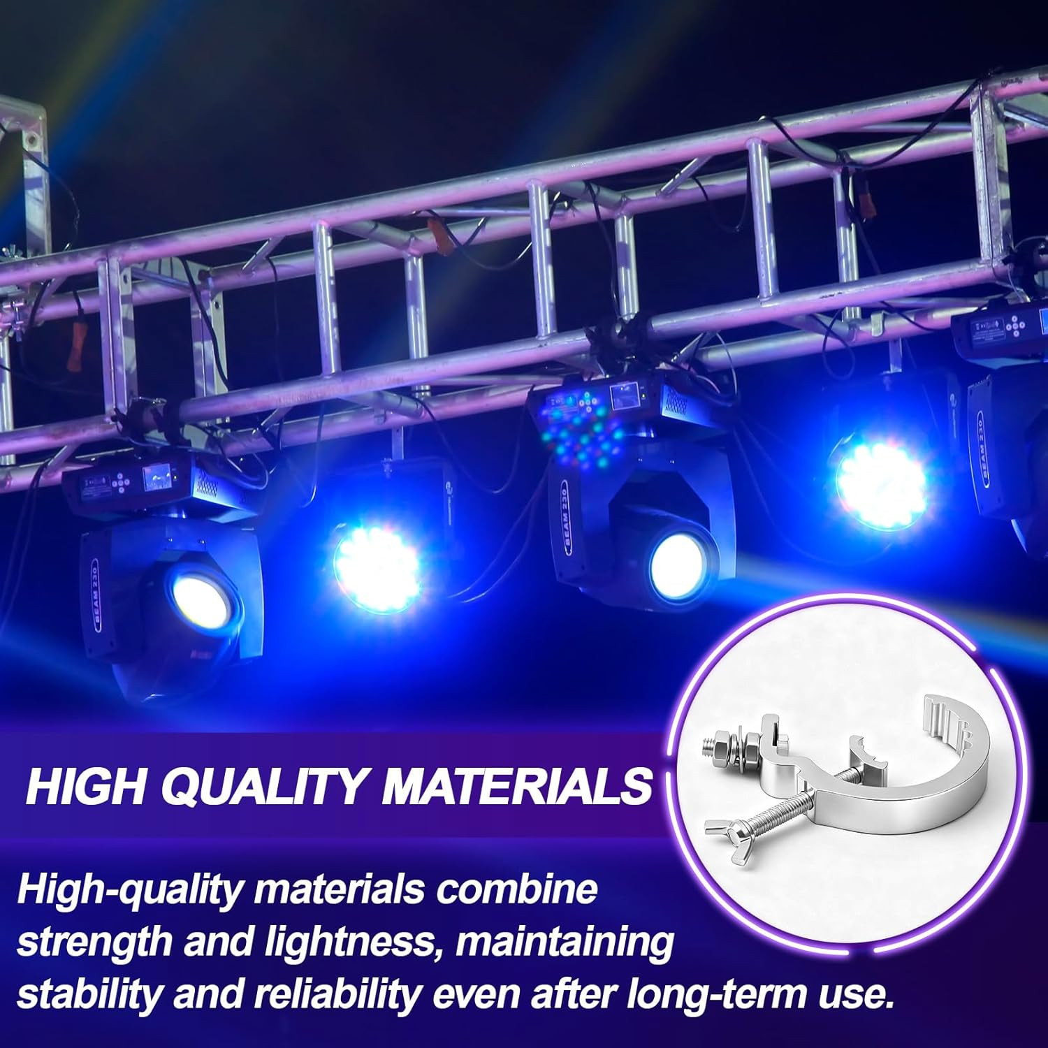 10 Pack Stage Light Clamp Hooks Fit 30-50Mm Od Tube Pipe Load Capacity 55Lb Duty