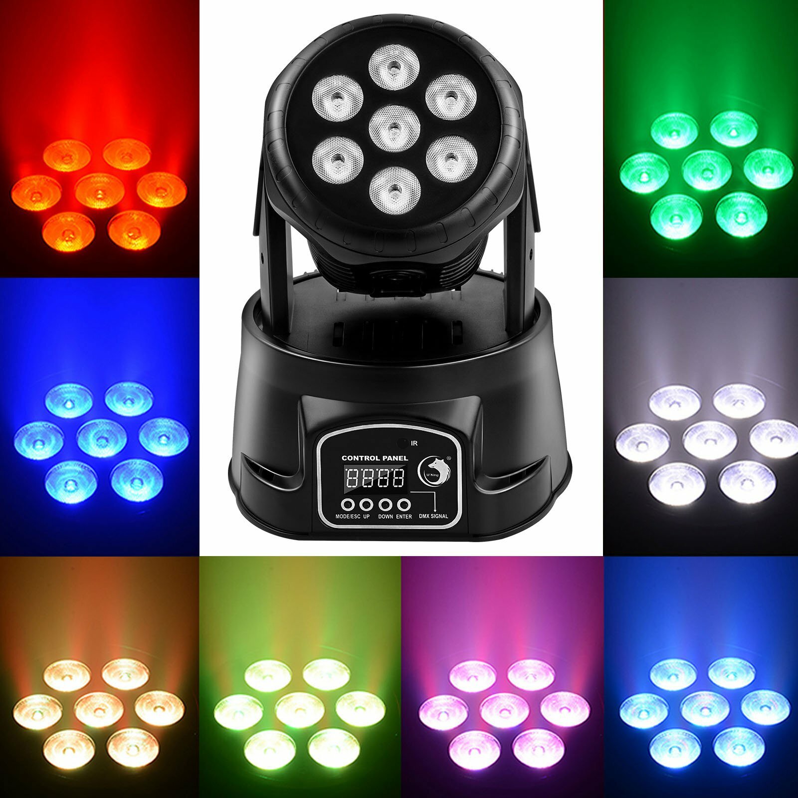 8PCS 105W LED Moving Head Light RGBW Wash Stage Lighting DJ Beam Spotlight Party
