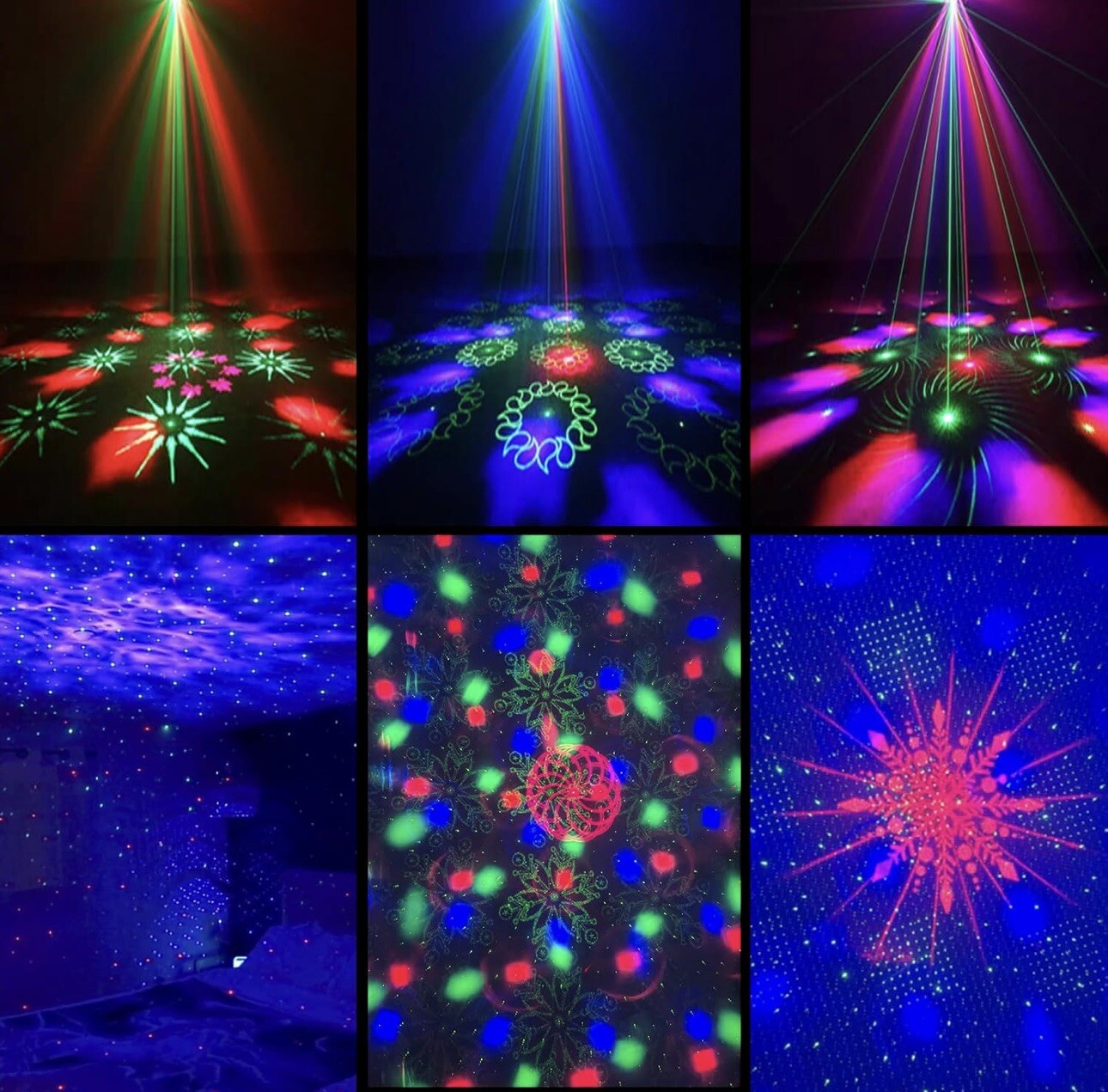 Party Disco Light,DJ Strobelight,Sound-Activated, RemoteStage Star & Ocean Light