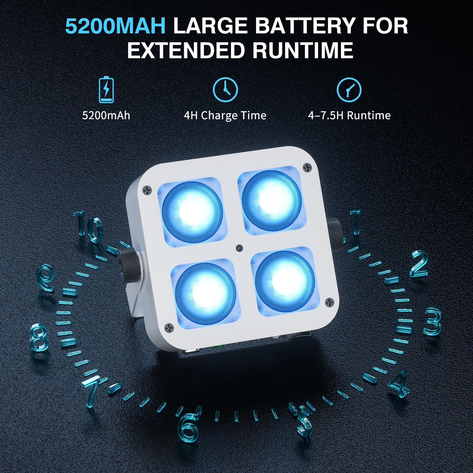 10Pcs Wireless Par Light 4x25W RGBWA+UV DJ Disco Stage Light w/ WiFi APP Control