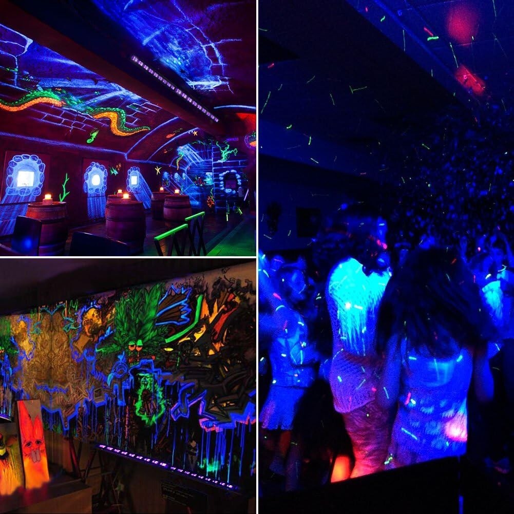 Black Light, 54W 18LED UV Blacklight Bar Glow in The Dark Party Light Up for …