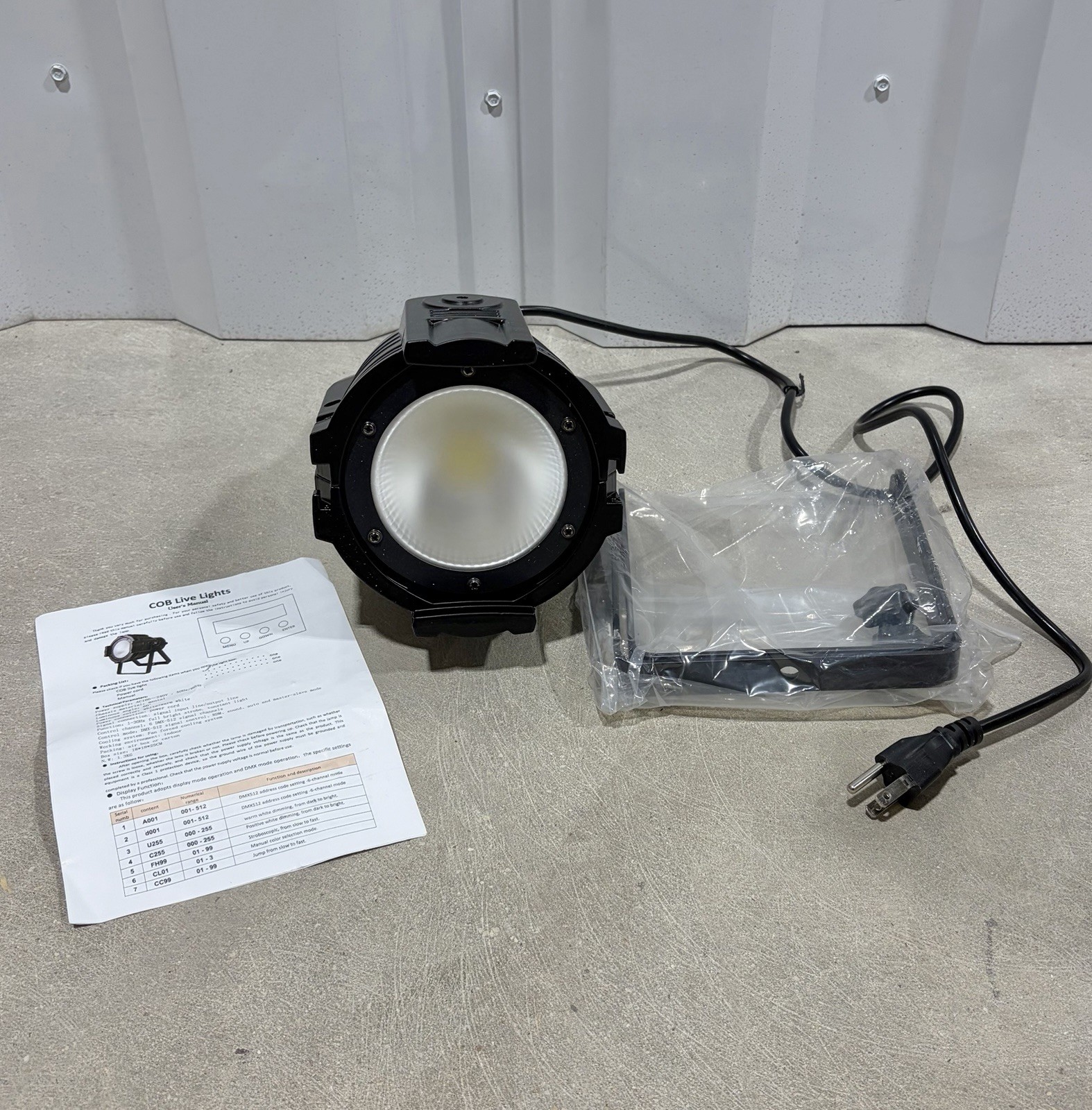 COB LED Stage Light DMX512 Par Can DJ Spotlight Warm White Strobe ZQ01480