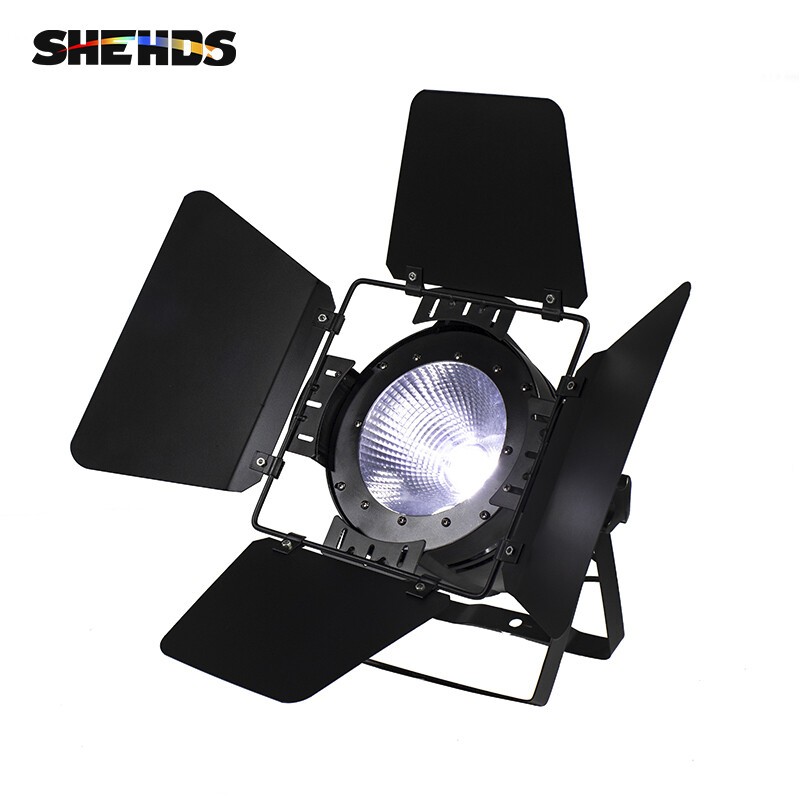 SHEHDS 8Pcs 200W LED Warm Cool White Light COB Stage Par Light With Barn Door