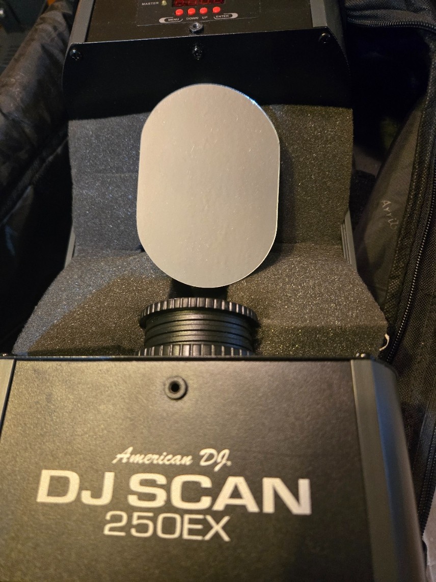 American DJ Scan 250EX DMX Scanner Intelligent Lighting w/ Power Cord and Bag