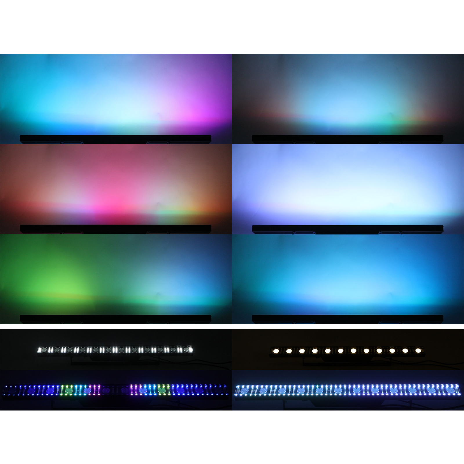2PCS 100W RGB LED Wall Washer Light Bar DMX Stage DJ Disco Party Wash Bar Lights