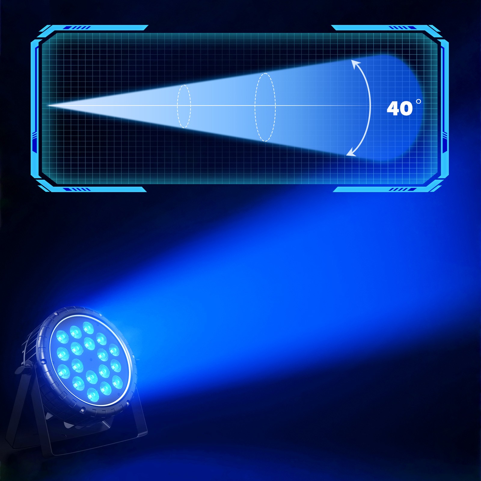 8-Pack RGB 36LED Par Stage Lights DMX Beam Wash Effects DJ Disco Party Lighting