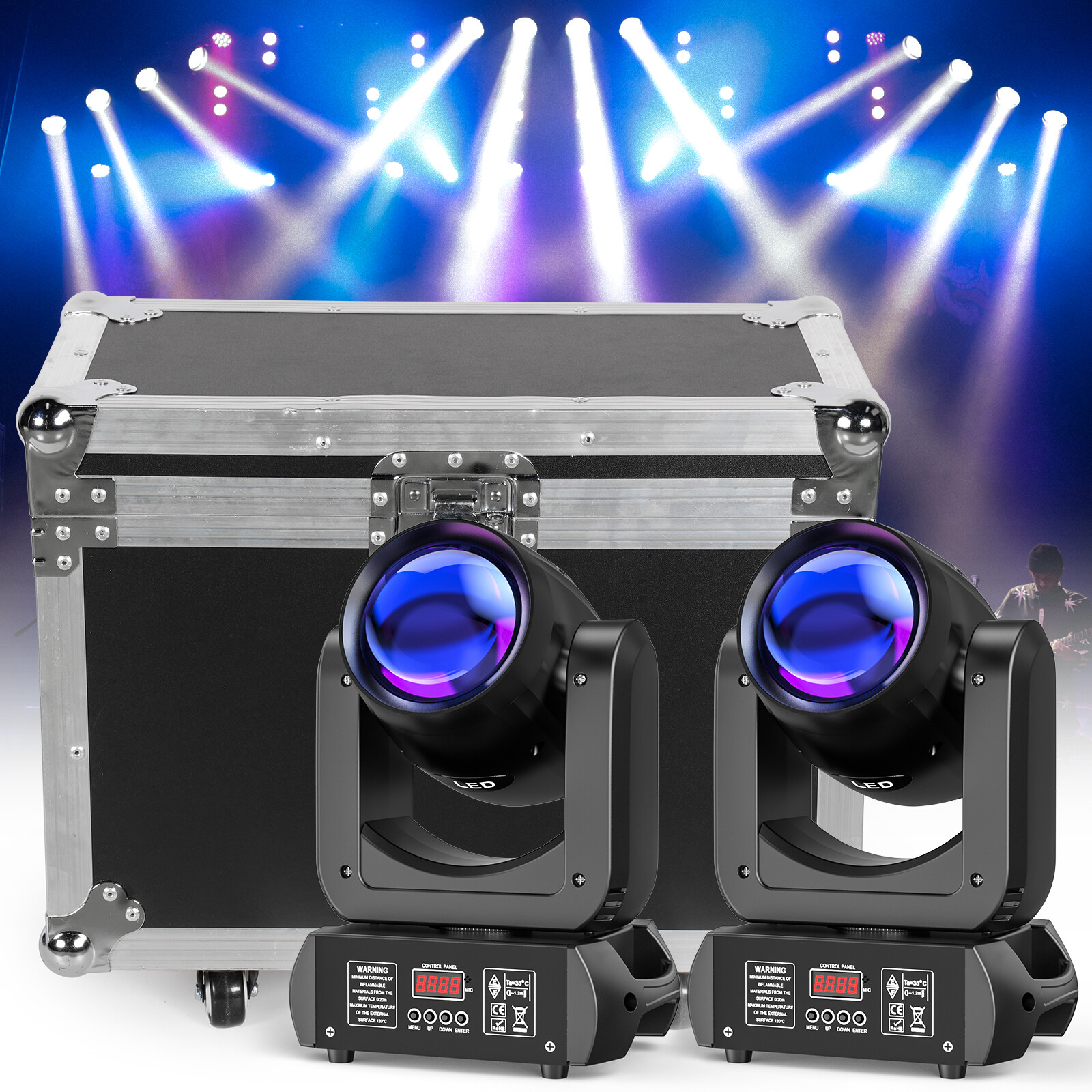 150W LED Beam Moving Head Light 18Prism Gobo Stage Light DMX dj Spot Party Light