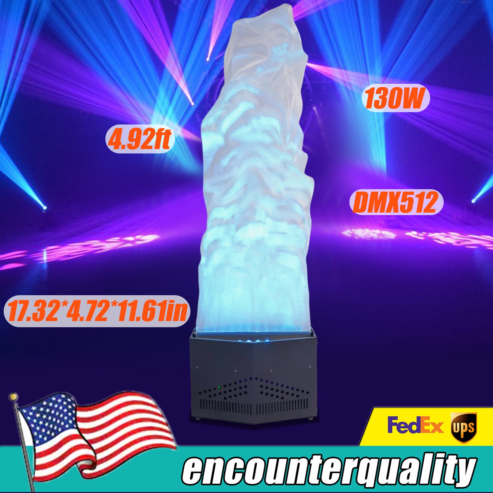 130W Fake Fire Flame Light Multiple Colors LED Flame Lamp DMX512 Mode Light