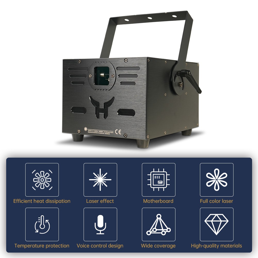 8W Full Color Animation Laser Light DMX APP Control RGB Wedding Effect Lighting
