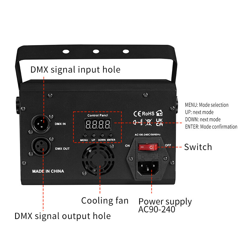 Laser Projector Stage Light DMX LED RGB DJ Disco KTV Show Xmas Party Lighting US