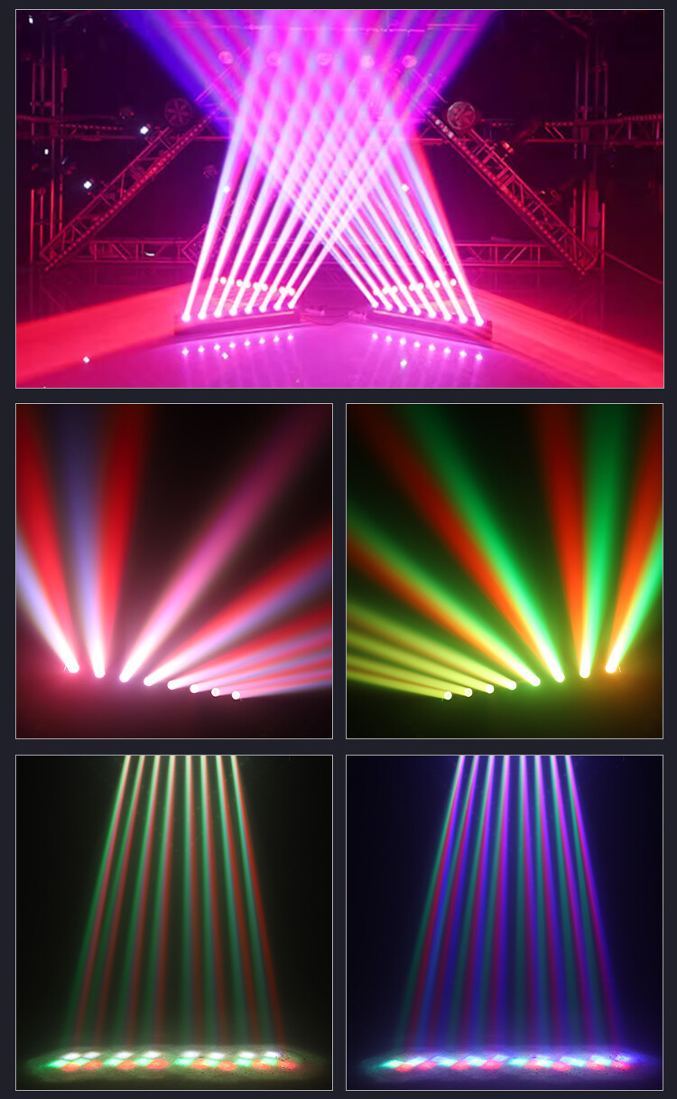 2pcs 8 Eyes 8x12W RGBW 4in1 DMX Moving Head LED Beam Bar Light for Disco DJs Bar