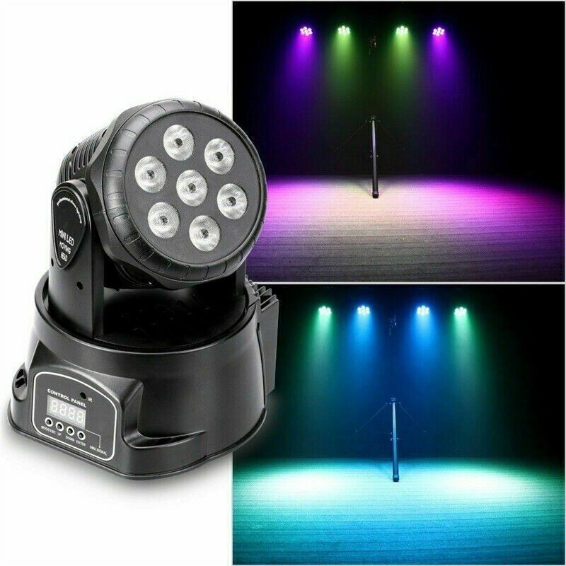 8PCS RGBW 7LED Moving Head Stage Lighting DJ DMX Beam Bar Disco Halloween Light