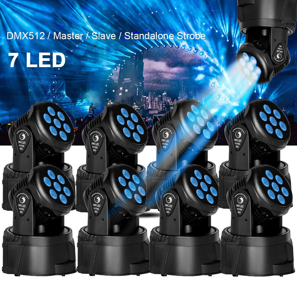 105W RGBW Moving Head Stage Lighting 7LED Wash DMX Beam Bar Disco Party DJ Light