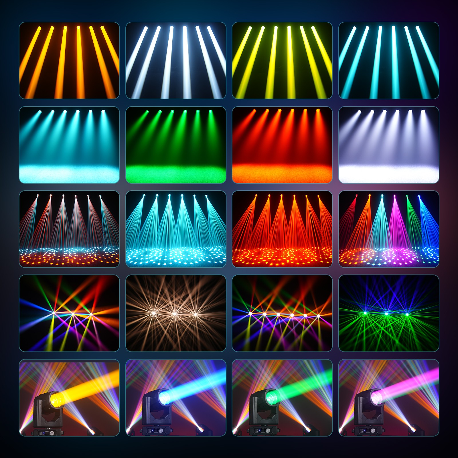 324W HID Beam Stage Light 2° Narrow Beam 14 Colors 13 Gobos DMX512 DJ