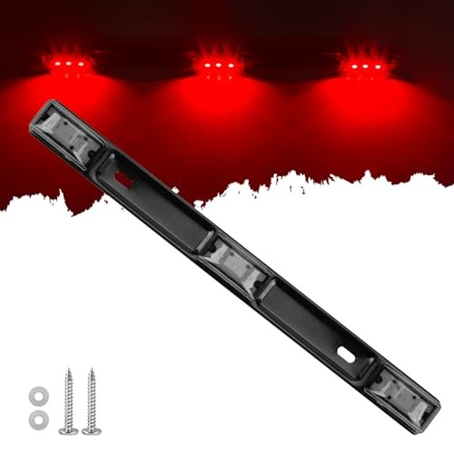 15″ ID Light Bar 9 LEDs, 1PC IP67 Waterproof Identification Marker Smoked