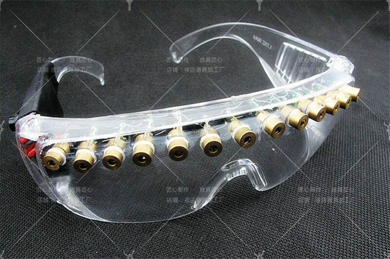 18 Head Laser Glasses Club DJ Party LED Stage Lighting Effects Dancer Eyeglass