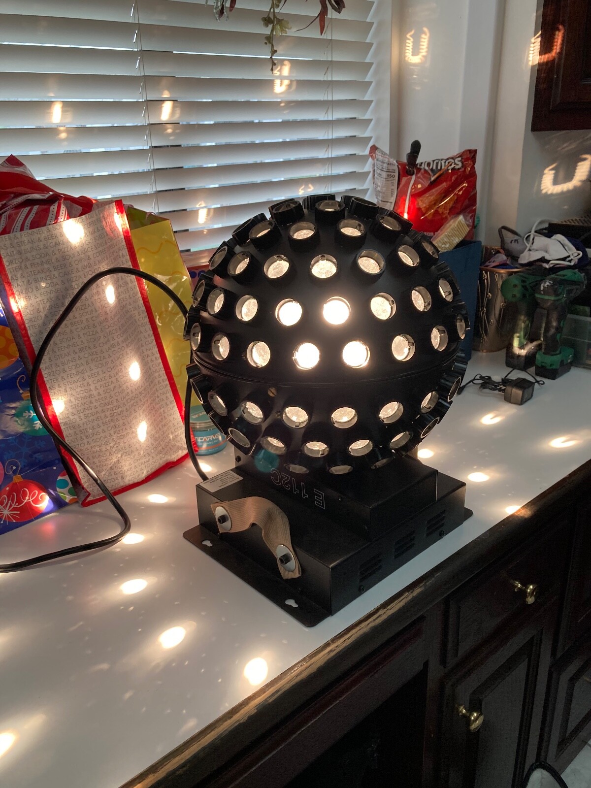 Eliminator Lighting E-112/C Starsphere Centerpiece Mirrorball Clear, Arriba Bag