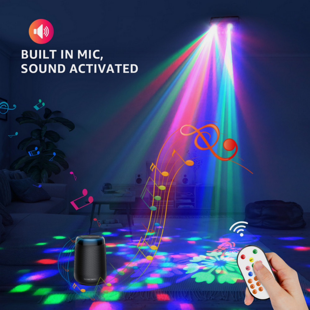 5in1 Disco Effect lighting RGB LED Beam DMX DJ Party Stage Laser Projector Light