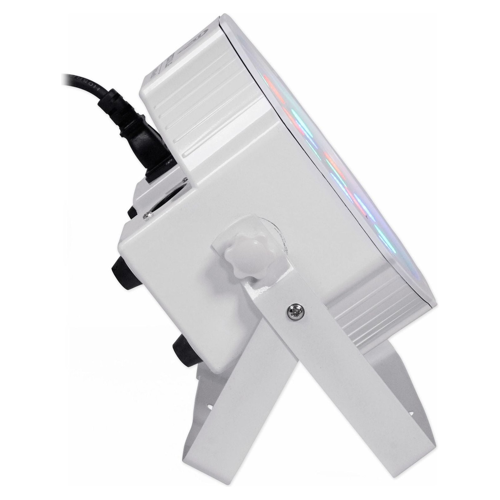 (10) Rockville RockPAR50 WHT LED RGB Par Can DJ/Club DMX Wash Lights+Cables